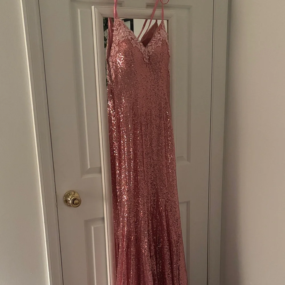 Pink Sequin Gown - Picture 2 of 2